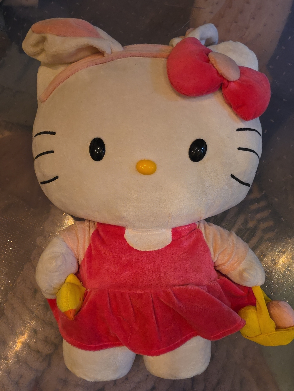 Hello Kitty Plush - Easter Bunny Cream, Pink & Yellow Dress Doll